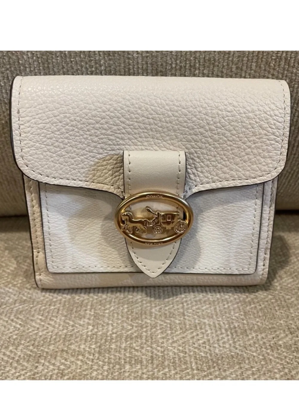 Coach Georgie Small Wallet cream/white/gold